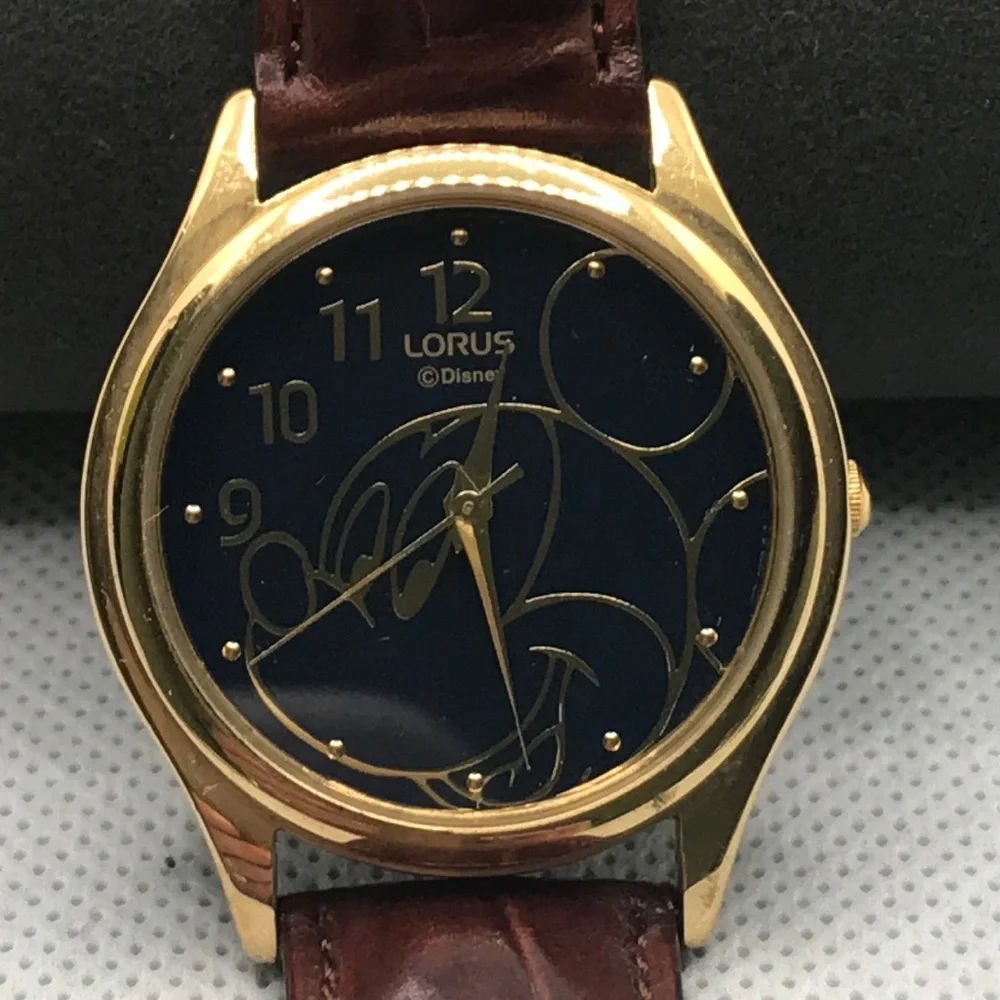 Lorus Disney Mickey Mouse WatchBrown Leather V501-8860